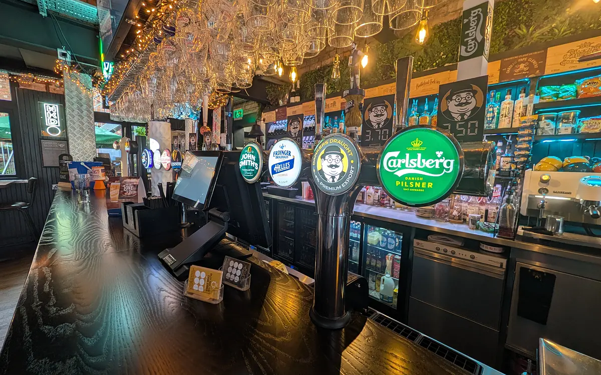 The bar at Greedy Banker in Cleveleys